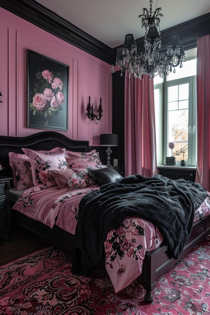 Romantic Pink and Black Ambiance