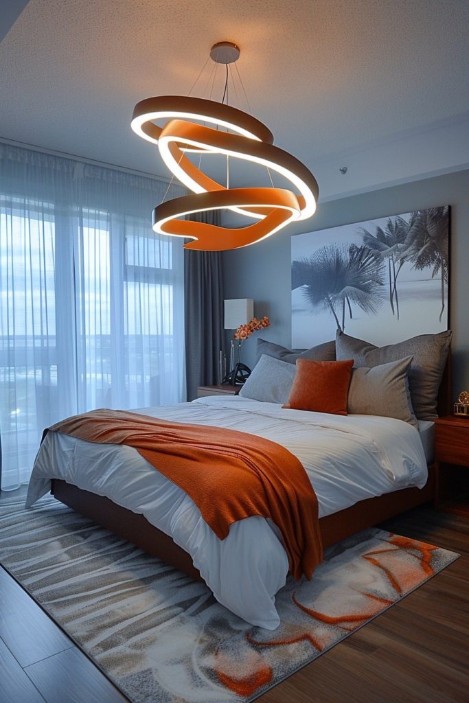 Sculptural LED Chandeliers for Bedrooms