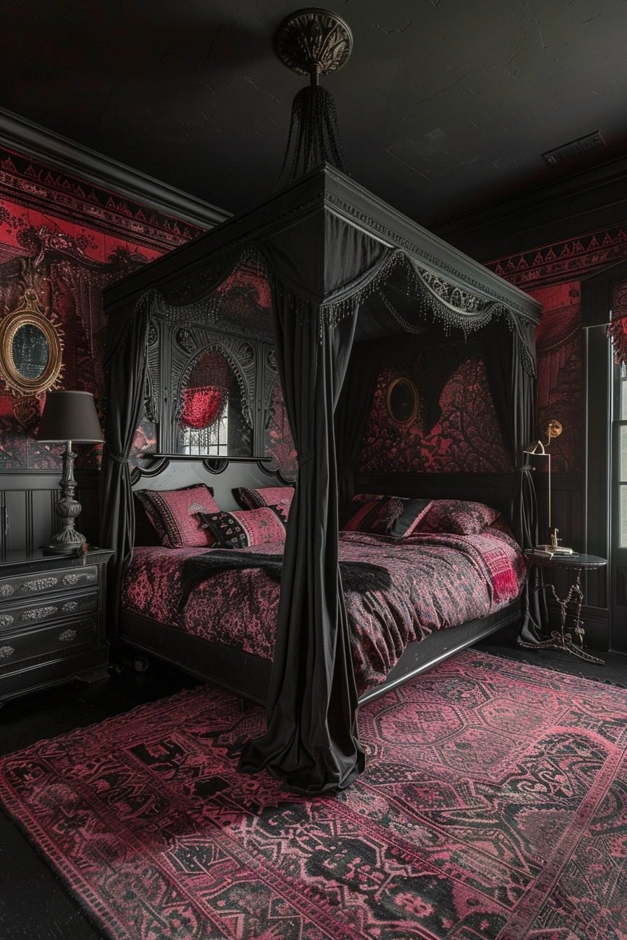 29 Goth Boho Bedrooms Dark And Dreamy Design Inspirations Courtneys