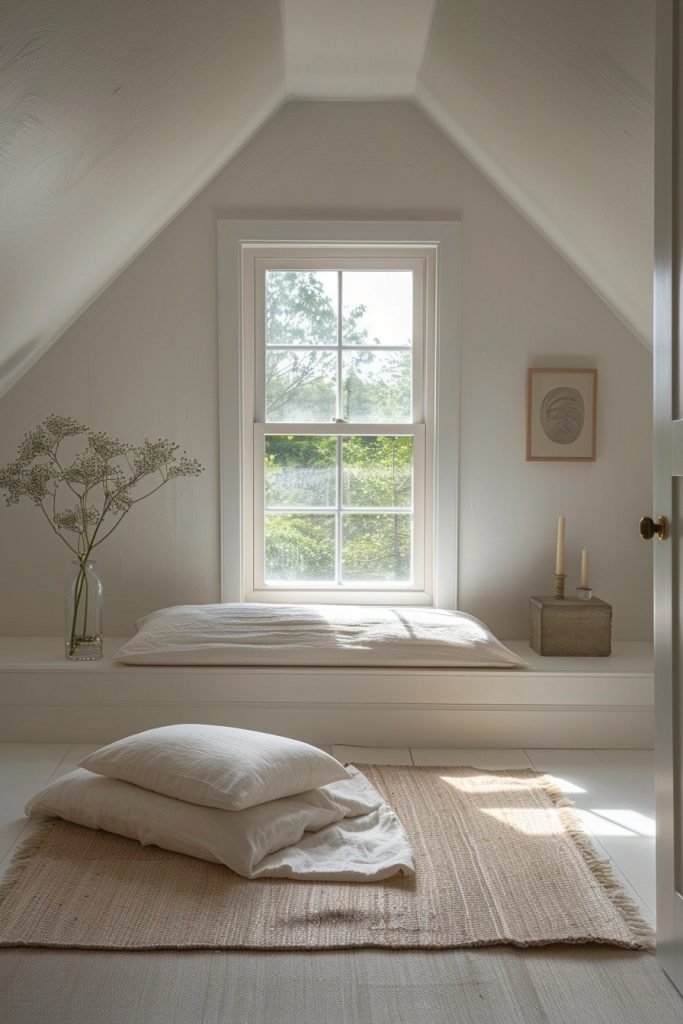 Simple Attic Meditation Space