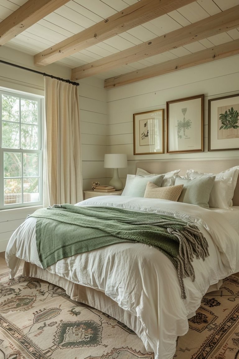 Sage Green Farmhouse Bedroom Ideas