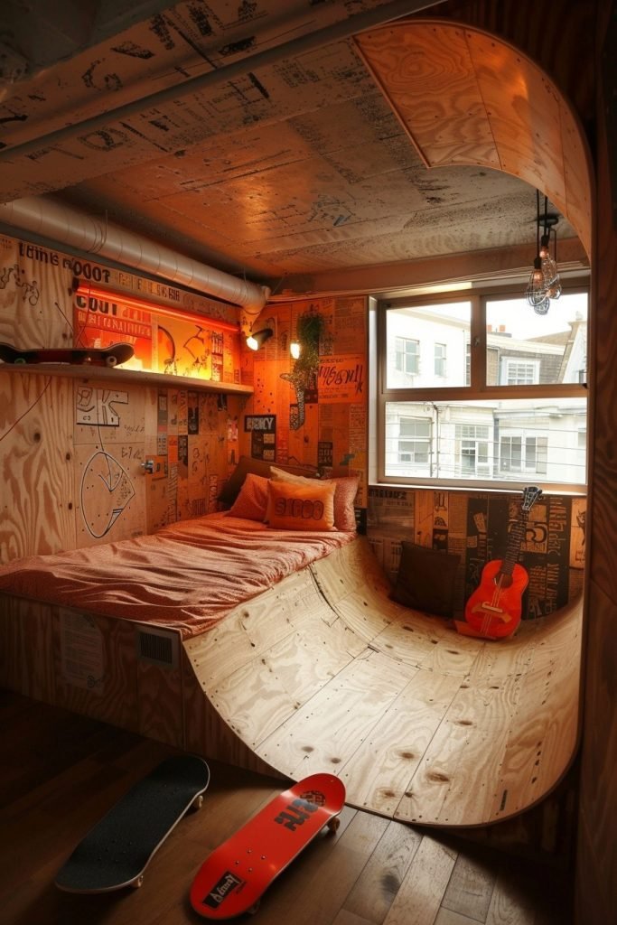 Skate Park-Themed Teen Bedroom