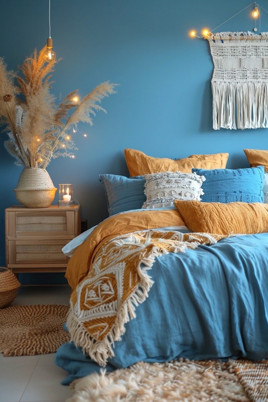 29 Vibrant Blue And Yellow Boho Decor Ideas For A Cheerful Home ...