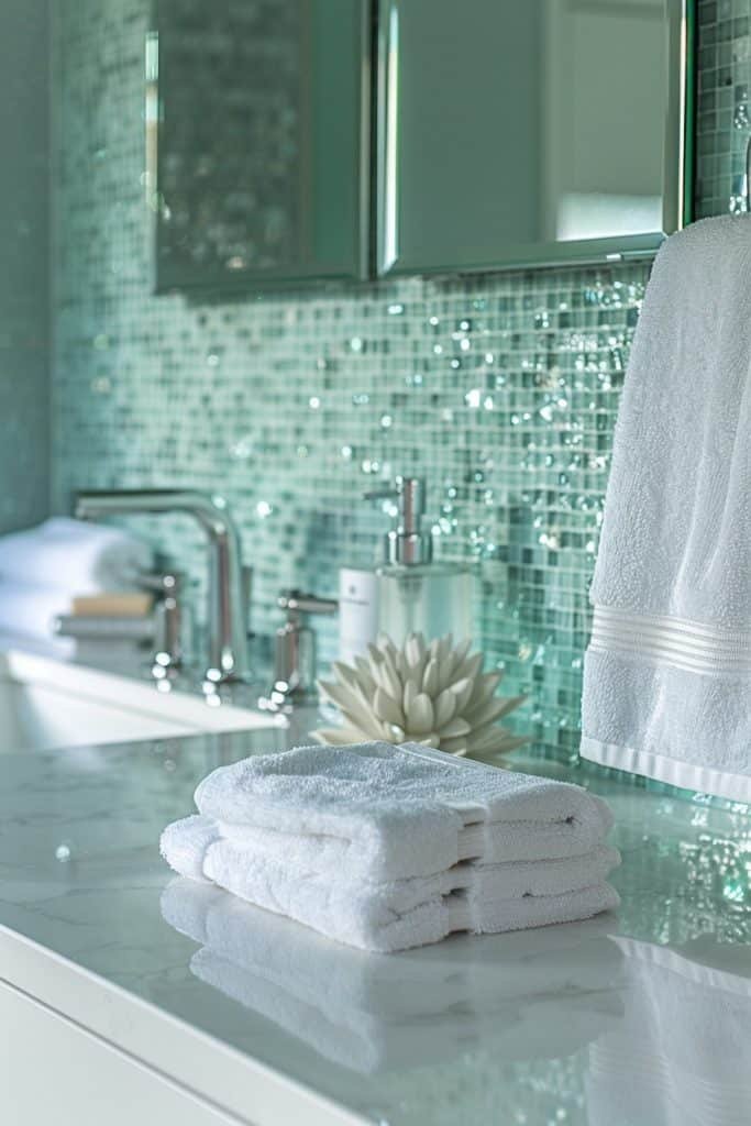 Sleek Glass Tile Backsplashes