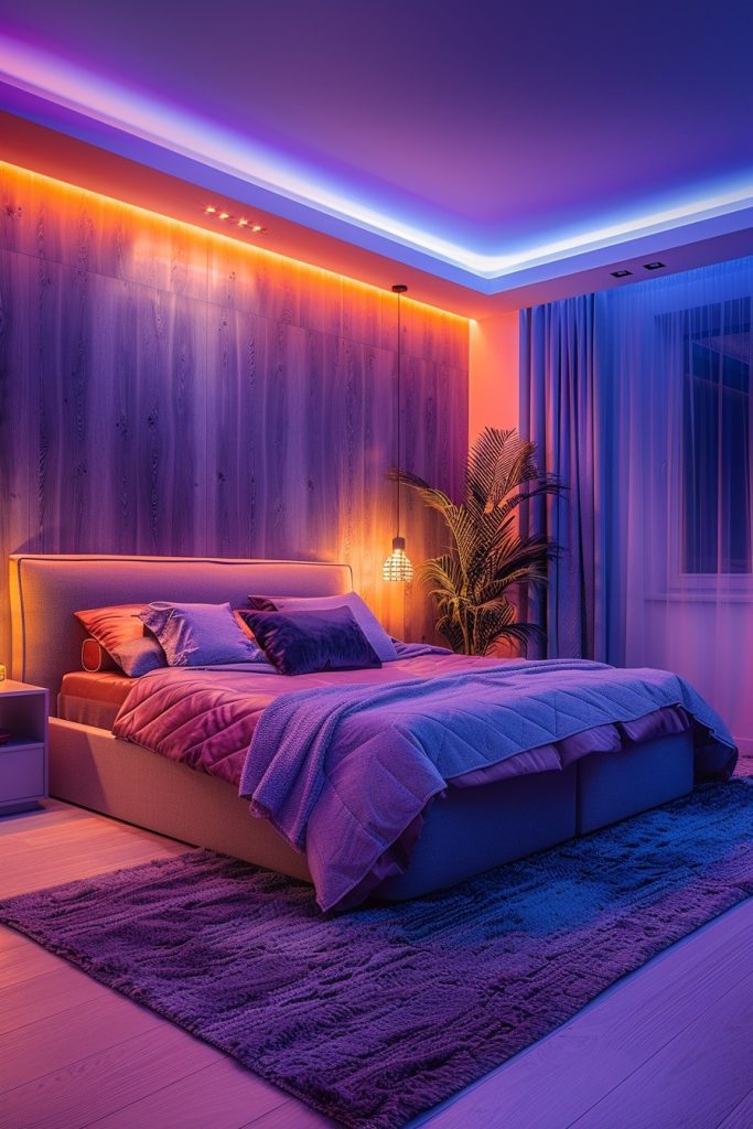 Smartphone-Controlled LED Bedroom Systems