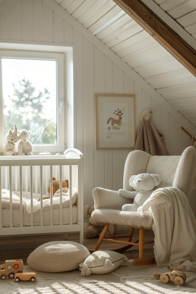 Soft-Toned Attic Nursery