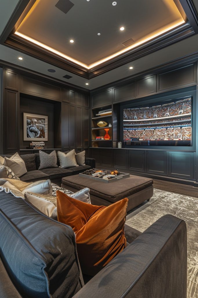 Sophisticated Sports Enthusiast’s Den