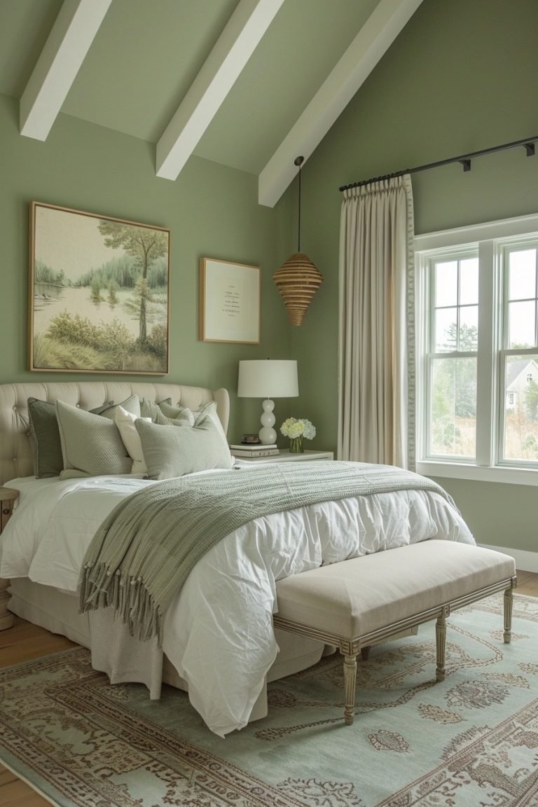 29 Sage Green Farmhouse Bedroom Ideas For A Refreshing Retreat ...