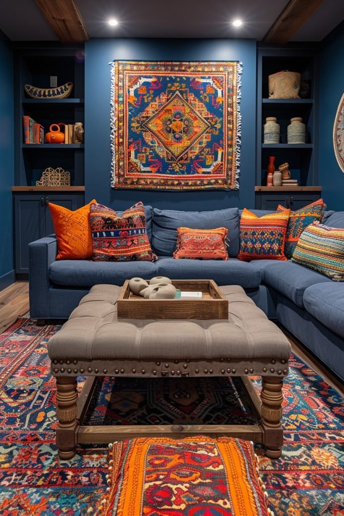 Steel Blue Boho Basements