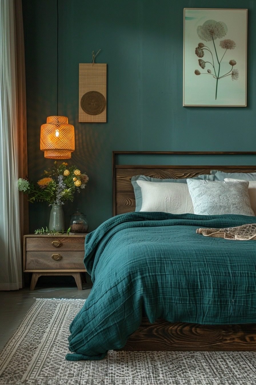 29 Dark Teal Bedroom Ideas To Create A Tranquil And Luxurious Retreat ...