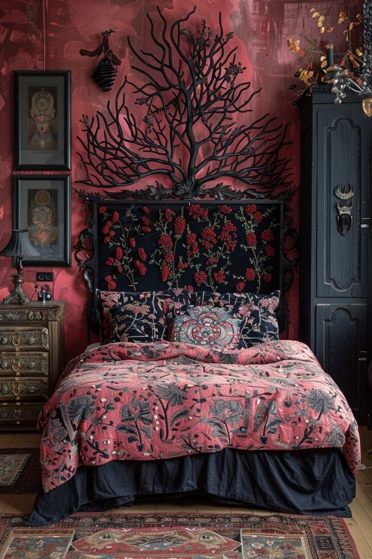 29 Goth Boho Bedrooms: Dark And Dreamy Design Inspirations - Courtneys ...