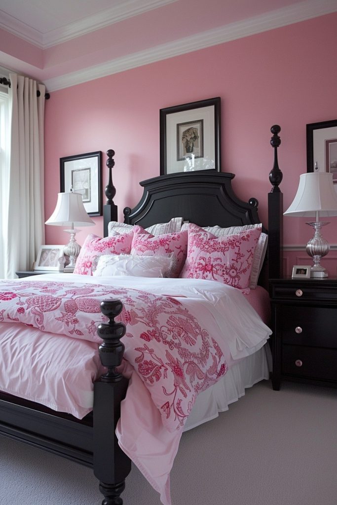 Tranquil Pink and Black Harmony