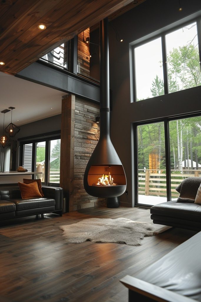 Ultra-Modern Hanging Fireplaces