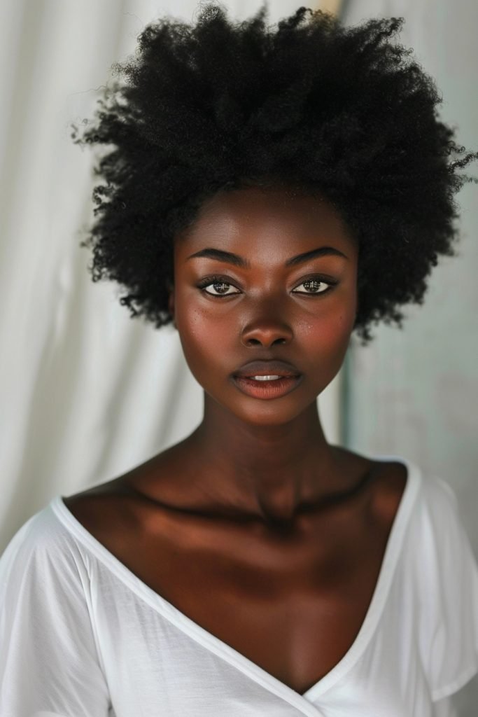 Afro Puff hairstyles for black hair