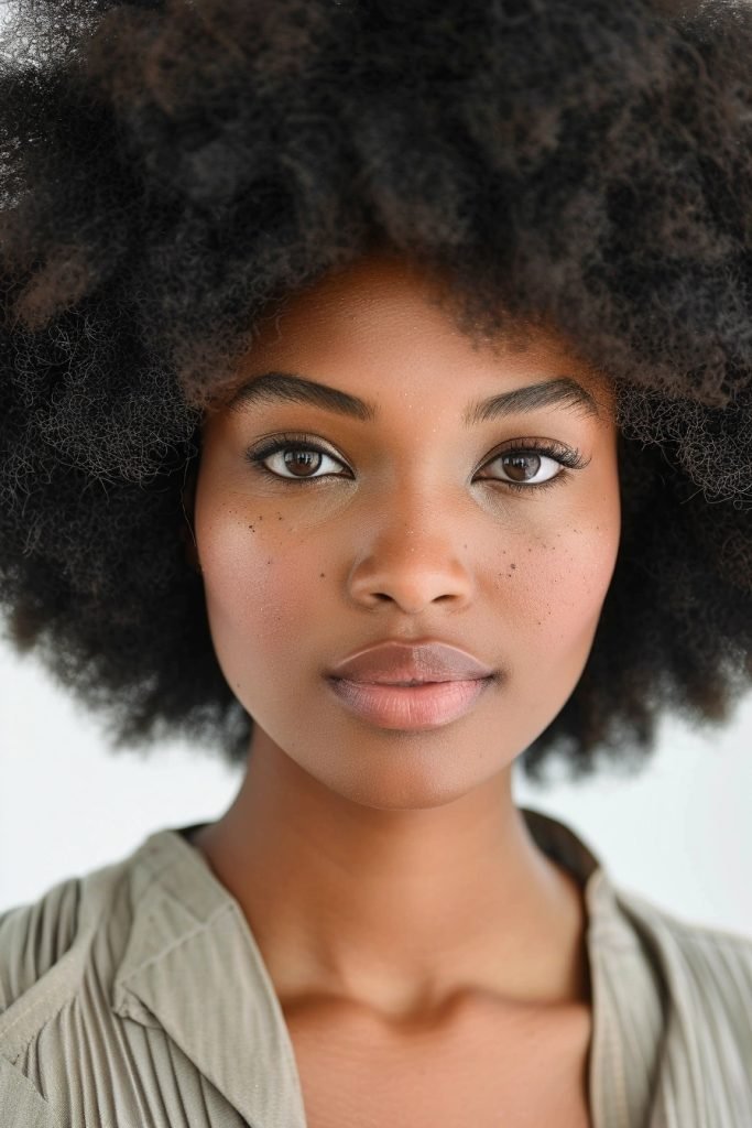 Afro with Bangs hairstyles for black hair