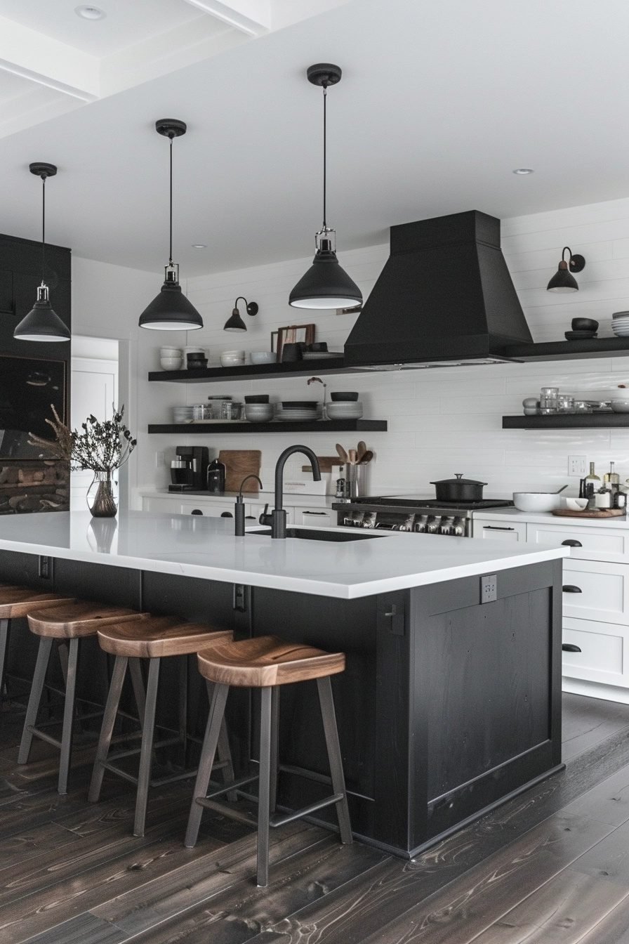 29 Black And White Modern Kitchen Ideas For A Stunning Makeover - Courtneys World