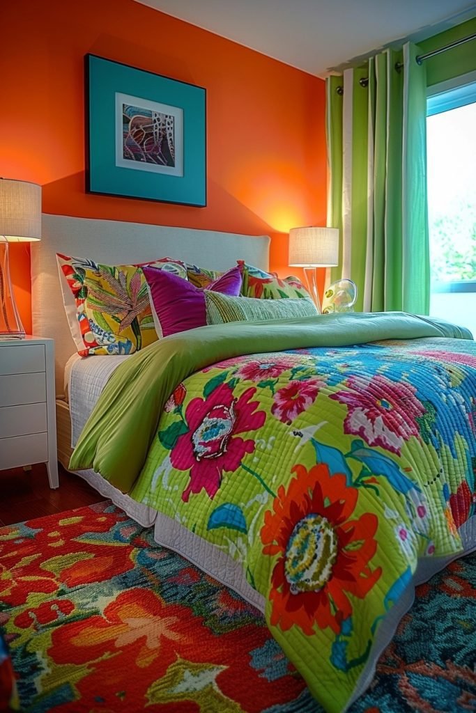 Bold and Bright Guest Room