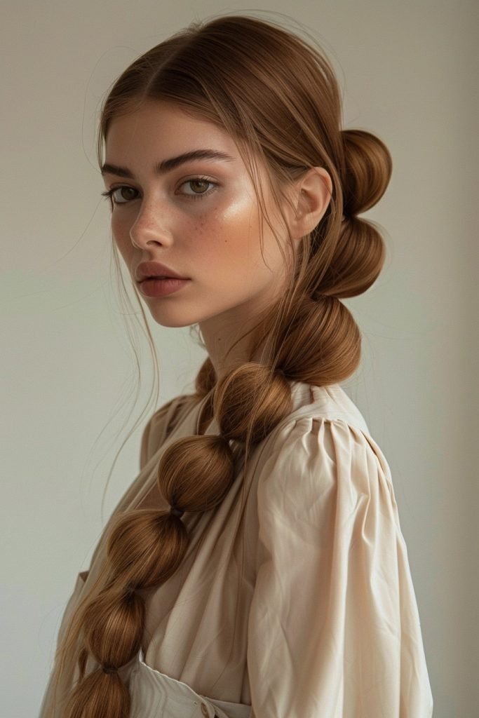 Bubble Ponytail hairstyles for long hair