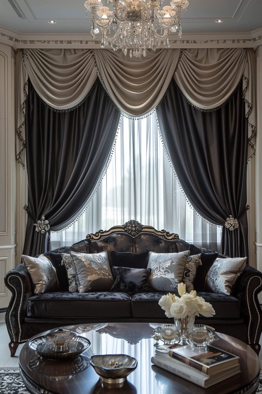 29 Black Curtains Living Room Ideas For Modern Glam Courtneys World