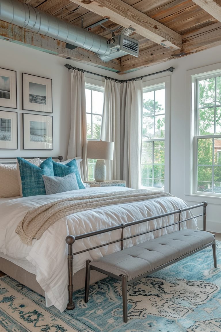 View of 29 Coastal Bedroom Decorating Ideas For A Relaxing Vibe - Courtneys World