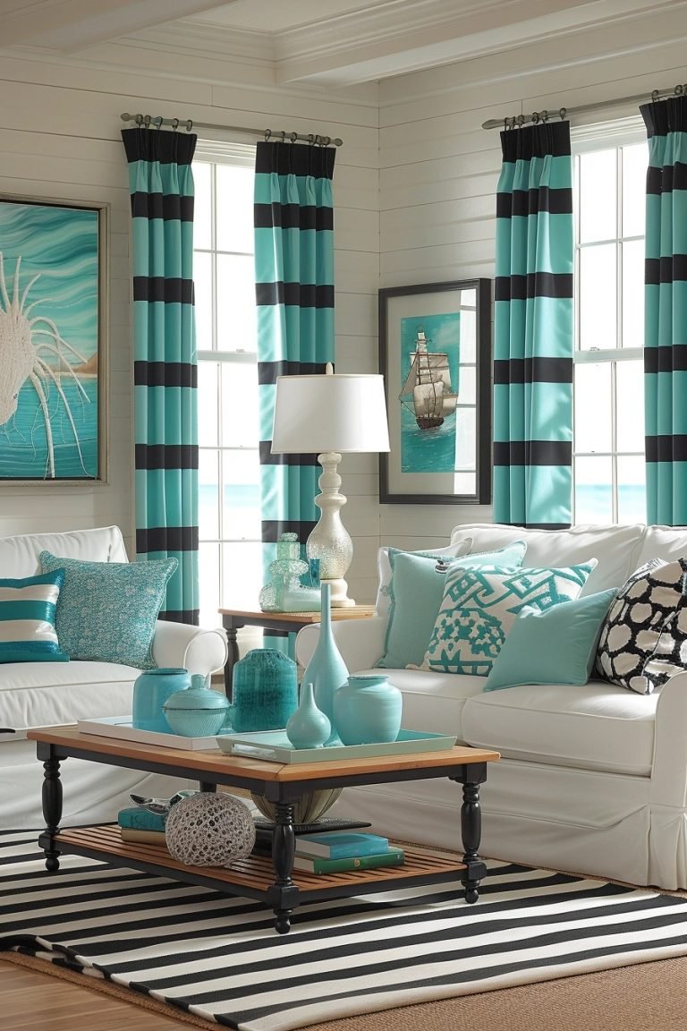 29 Black Curtains Living Room Ideas For Modern Glam - Courtneys World
