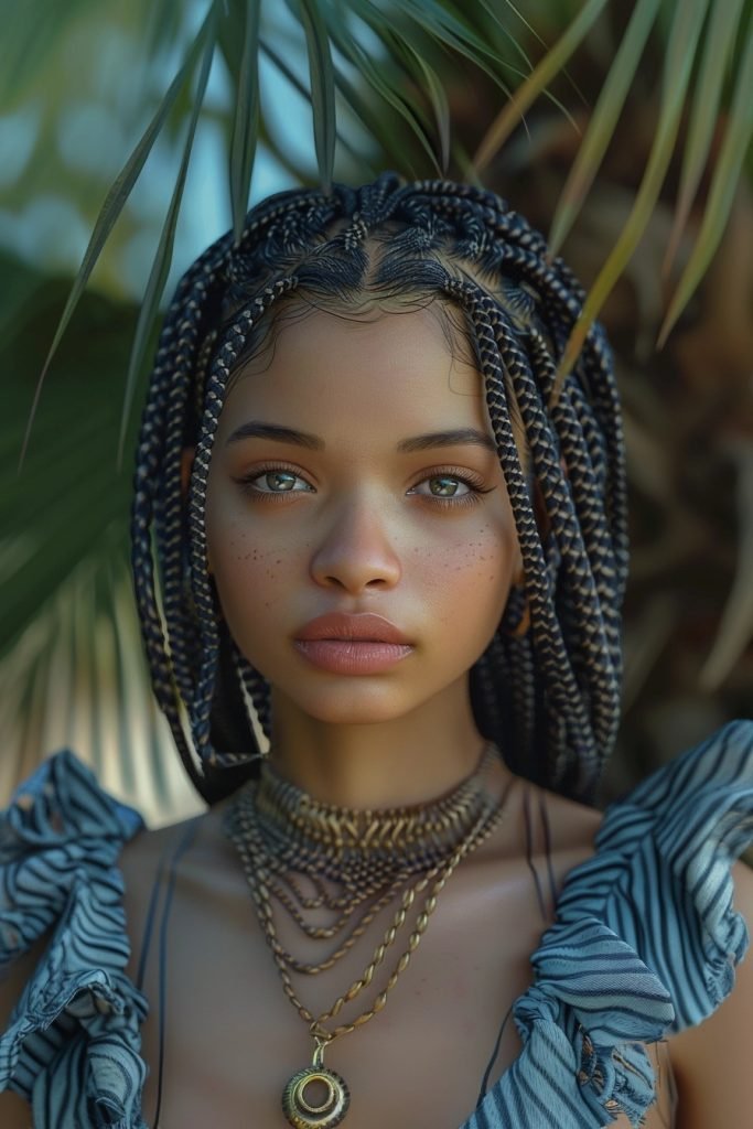 Box Braids hairstyles for black hair