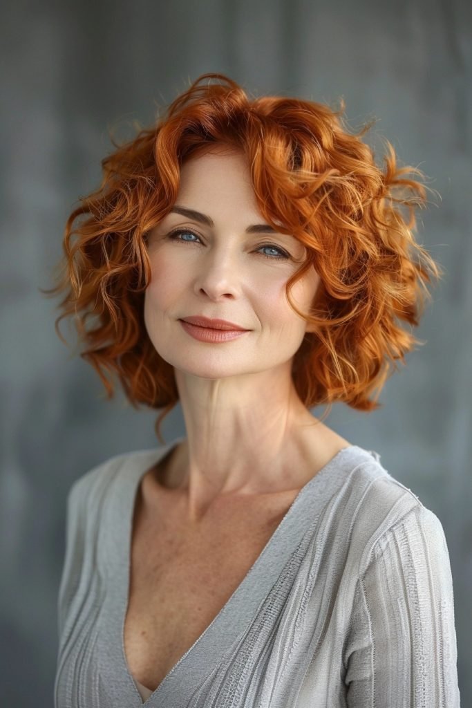 Curly Bob hairstyles 50 year old women