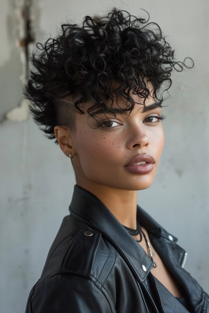 Curly Faux Hawk hairstyles