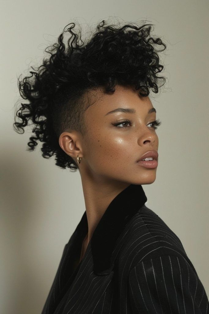Curly Faux Hawk hairstyles