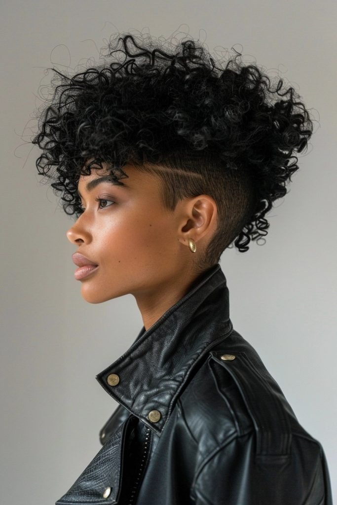 Curly Frohawk hairstyles curly hair