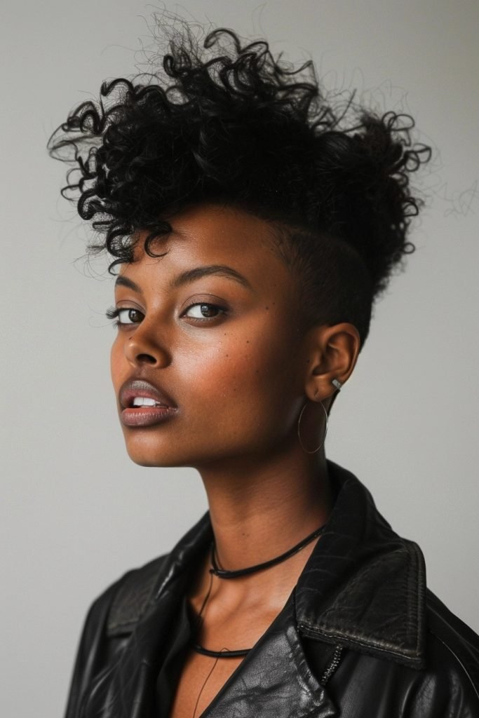 Curly Frohawk hairstyles curly hair