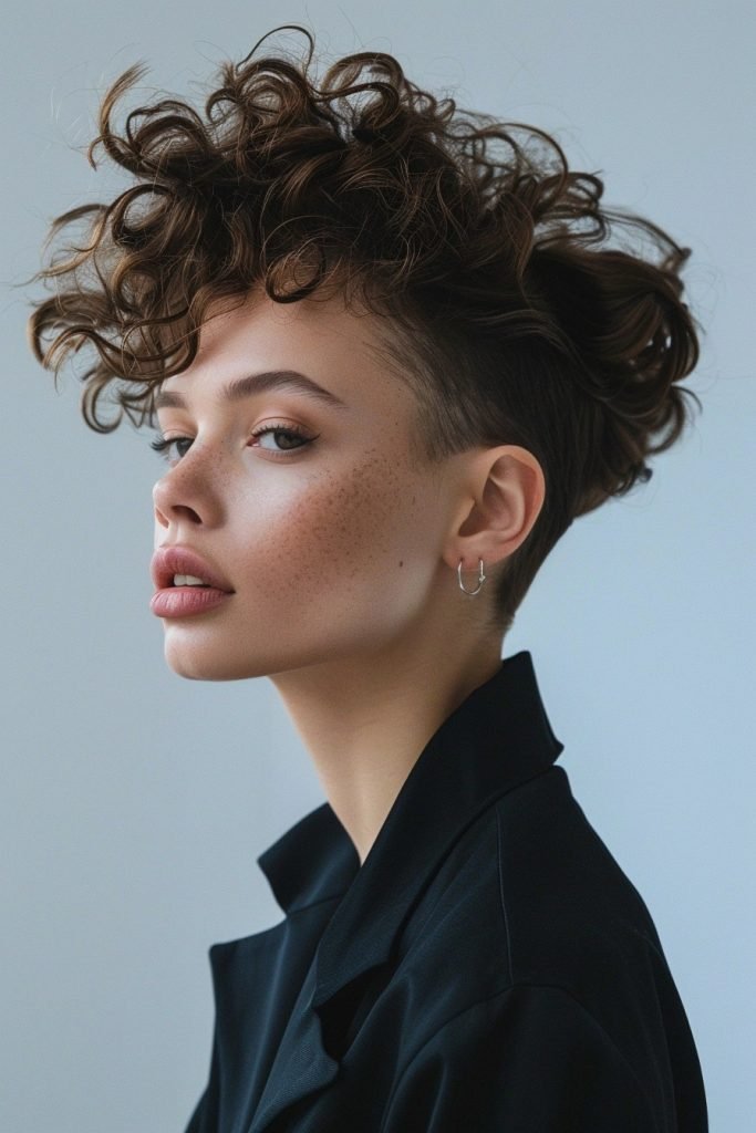 Curly Mohawk hairstyles curly hair