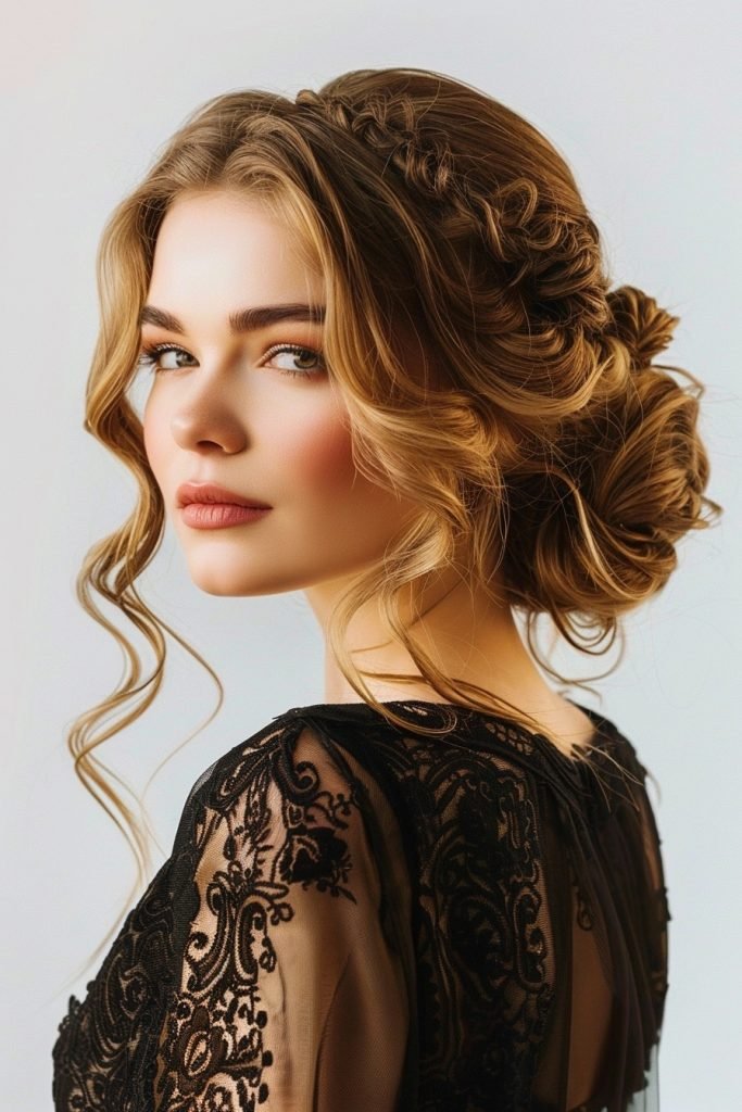 Curly Updo hairstyle for long hair