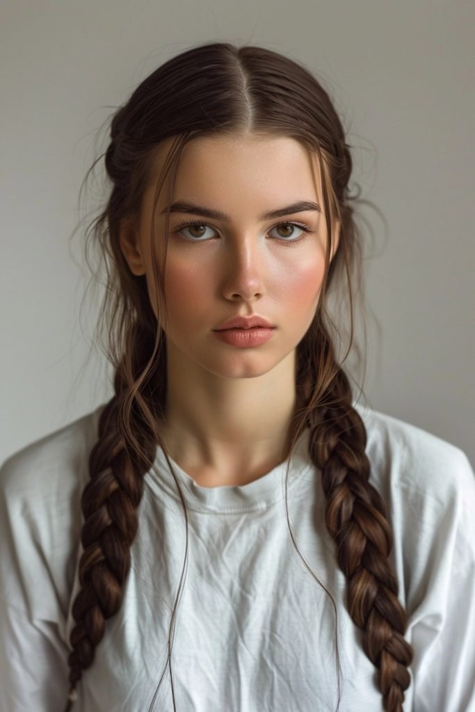 Double Braids hairstyles for long hair