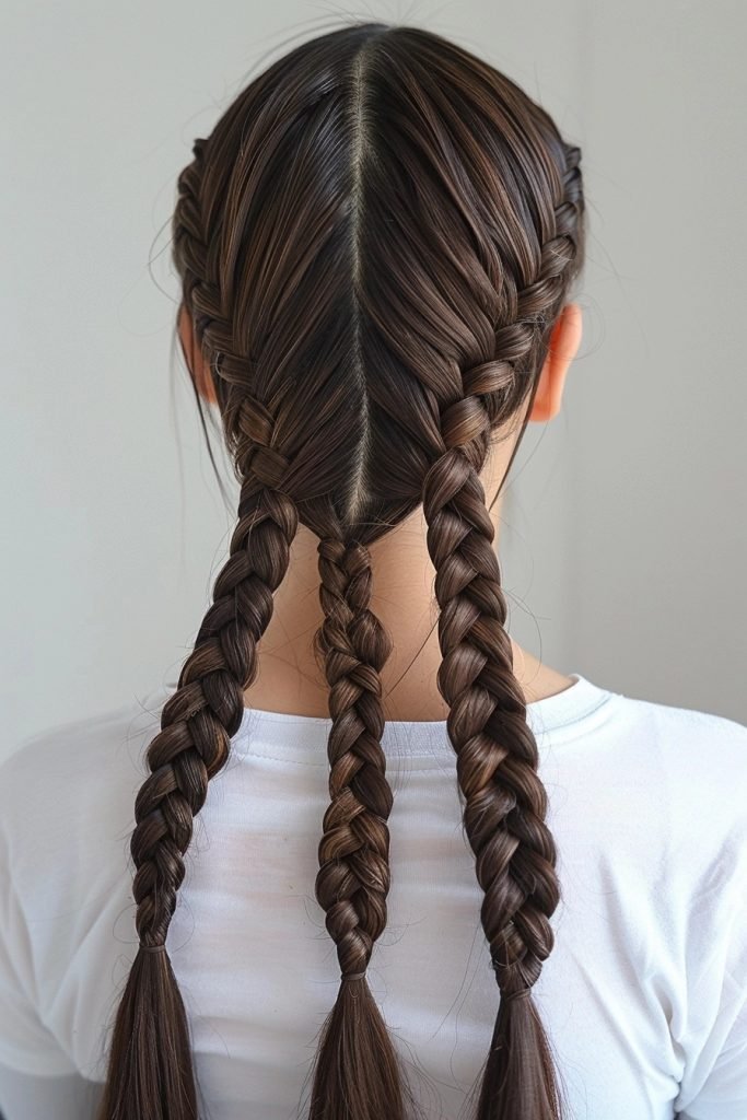 Double Braids hairstyles for long hair