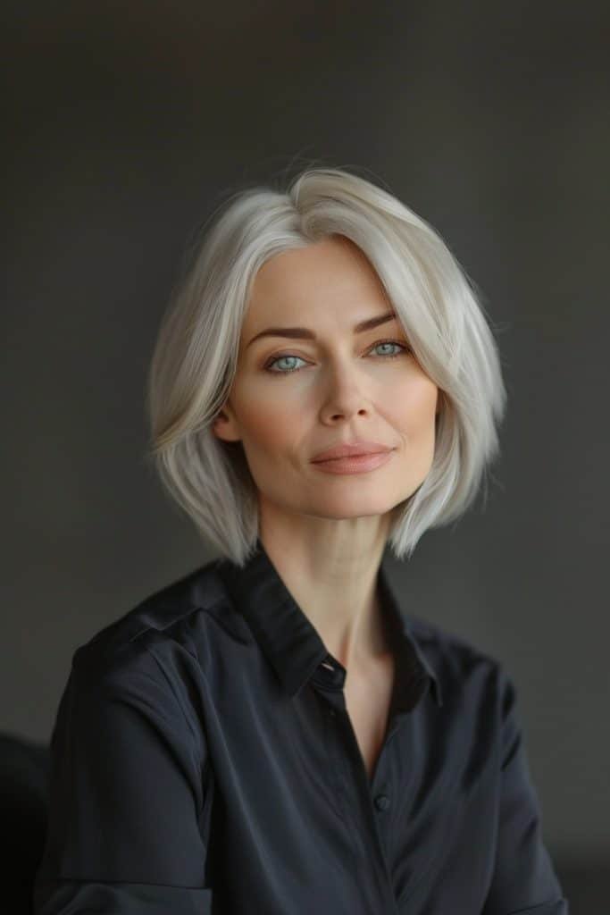 Elegant Silver Bob hairstyles