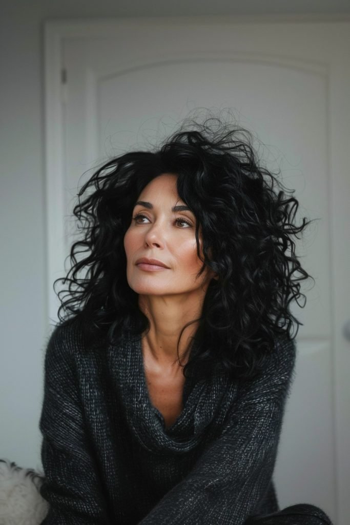 Fluffy Curls hairstyles 50 year old women