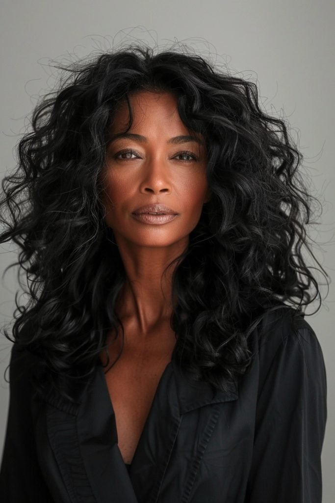 Fluffy Curls hairstyles 50 year old women