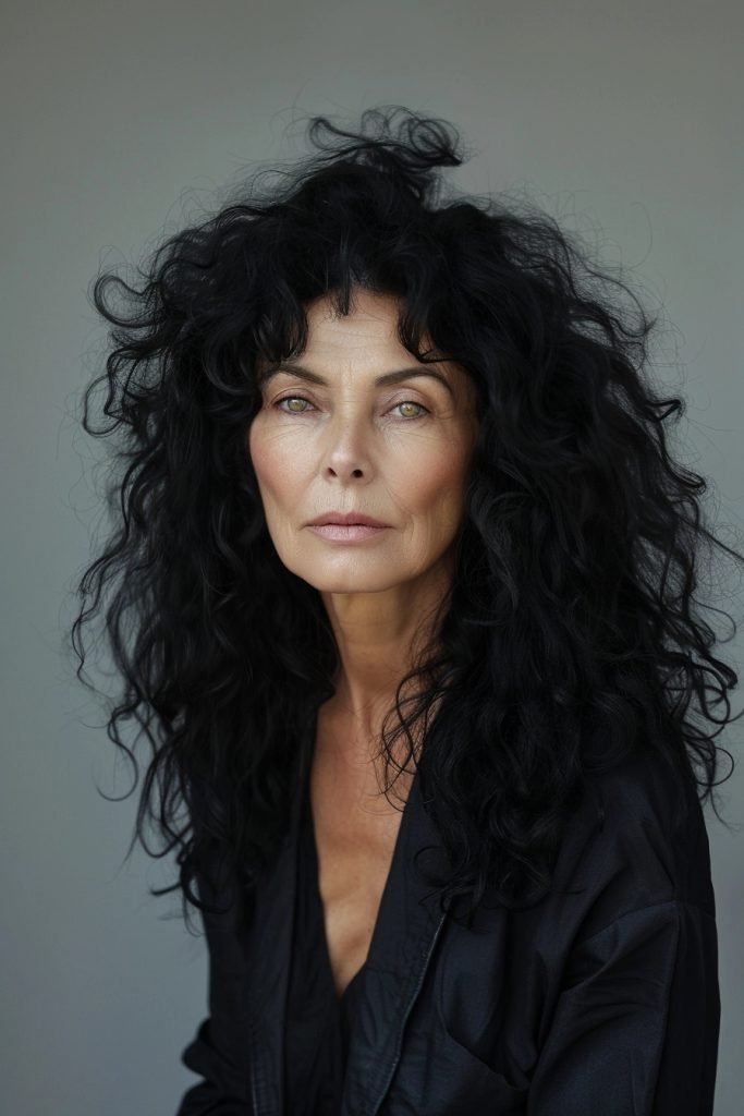 Fluffy Curls hairstyles 50 year old women