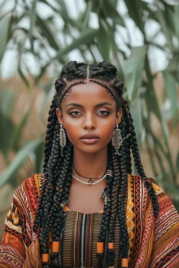 Goddess Braids hairstyles for black hair