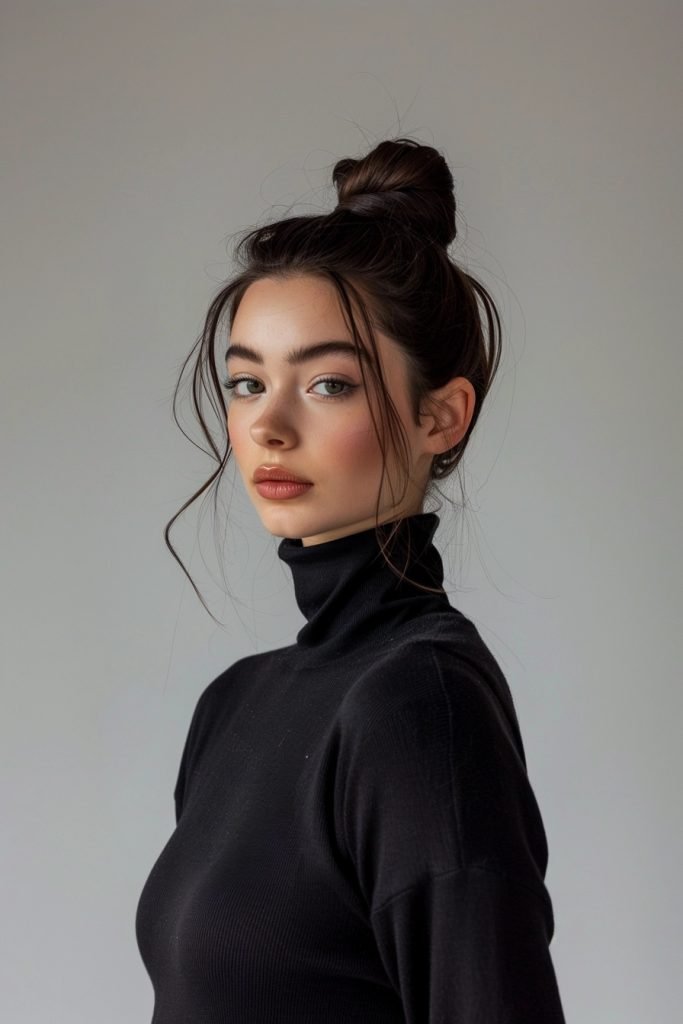 High Bun hairstyles for black hair