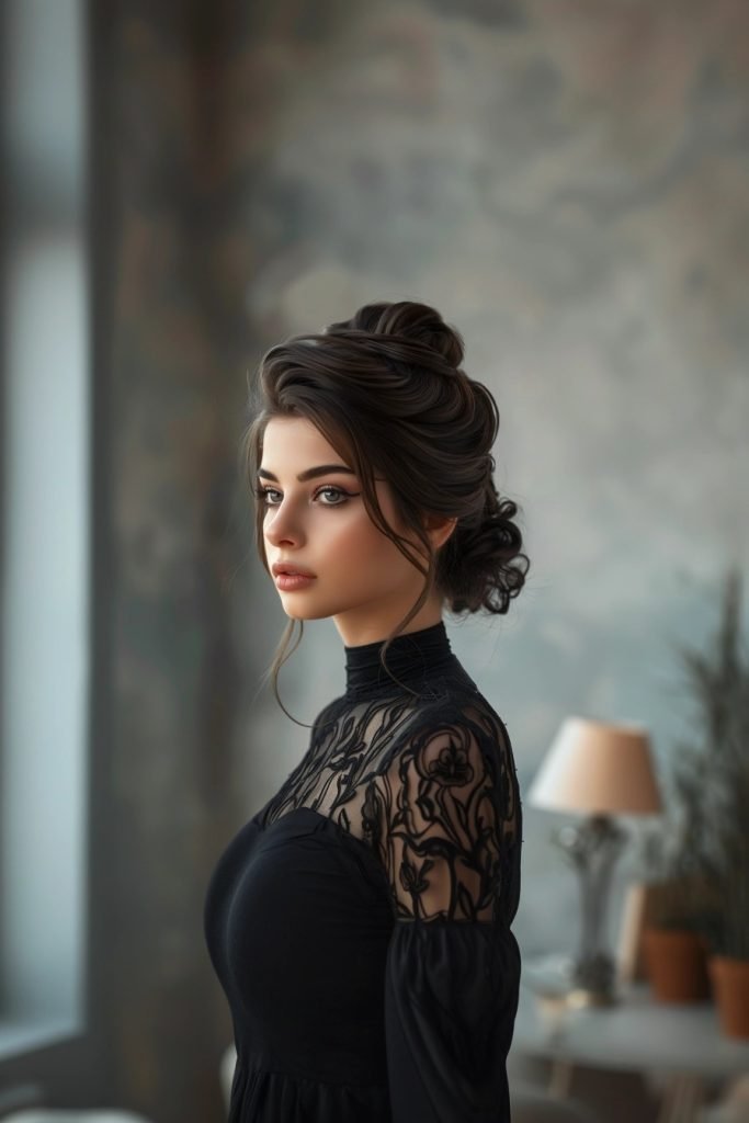 High Bun hairstyles for black hair