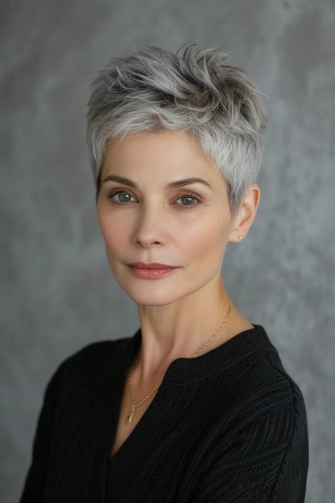 Layered Pixie hairstyles 50 year old women