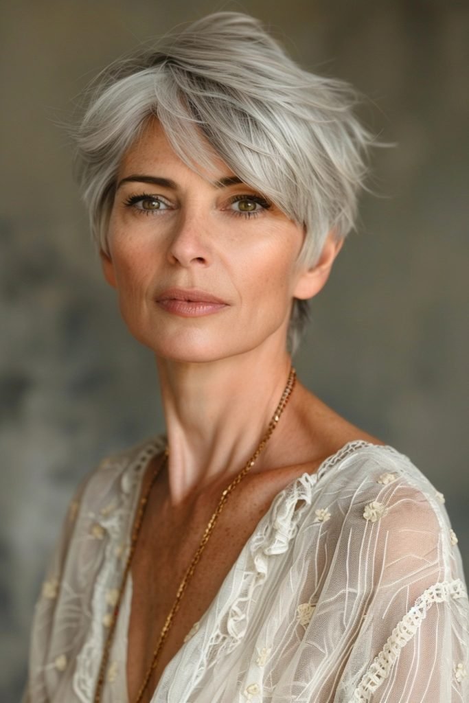 Layered Pixie hairstyles 50 year old women