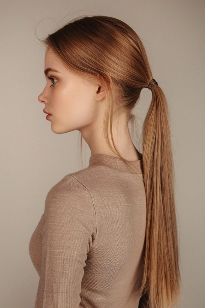 Low Ponytail hairstyles for long hair
