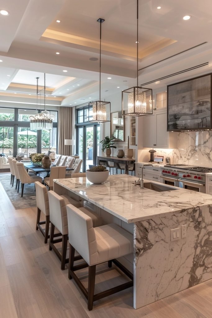 Luxe Open-Plan Living Kitchens