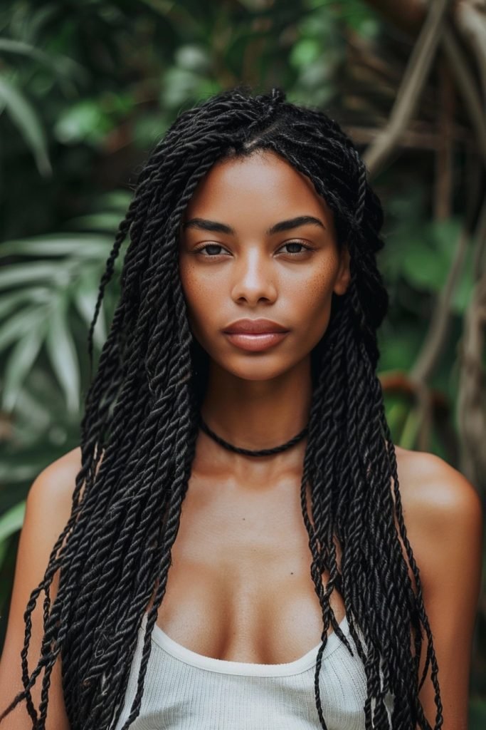 Marley Twists hairstyles for black hair