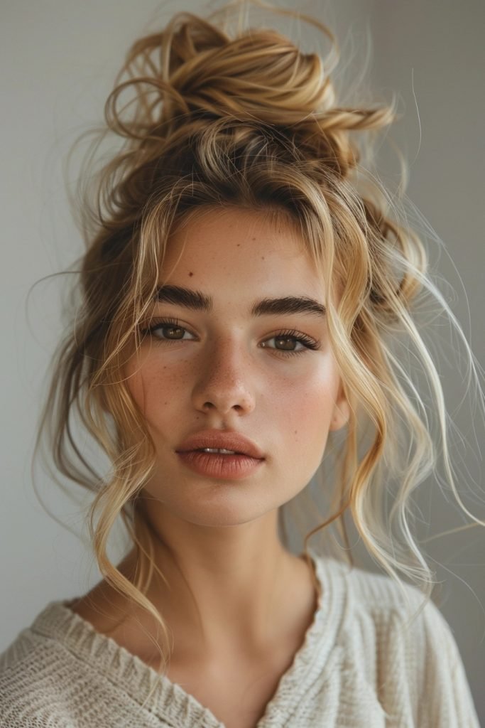 Messy Bun hairstyles for long hair