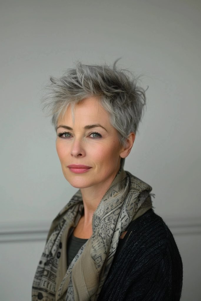 Messy Pixie hairstyles 50 year old women