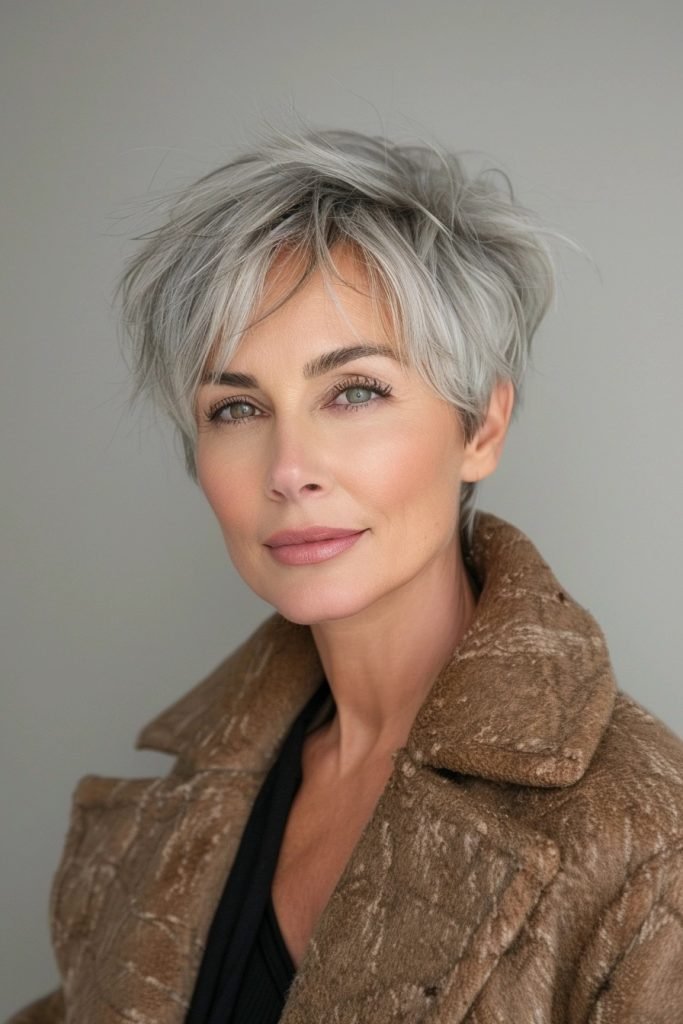 Messy Pixie hairstyles 50 year old women
